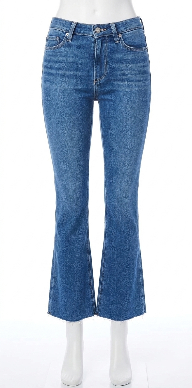 NEW PAIGE claudine skinny jeans in bay